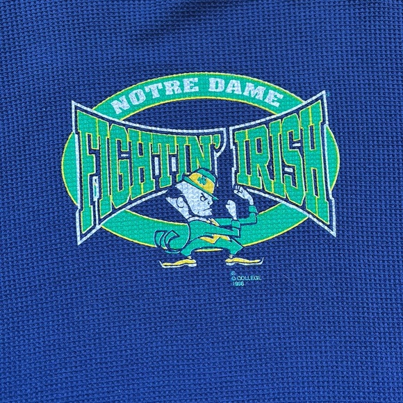 Vintage Fightin Irish Long Sleeve Shirt / L / 1996 / Notre Dame / Locker Line - Picture 2 of 9